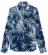 KANYE - Marine floral print linen shirt