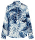KANYE - White floral print linen shirt
