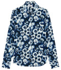 ADAM - Chemise lin imprimé marine