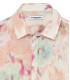 ADRIAN - Printed linen shirt with pink floral motifs