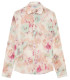 ADRIAN - Printed linen shirt with pink floral motifs