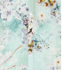 LORD - Aqua floral printed linen shirt
