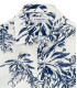 BLAKE - Chemise en lin imprimé fougere blanc