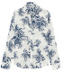 BLAKE - White fern print linen shirt