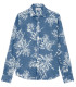 BLAKE - Chambray fern print linen shirt