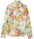 TAYLOR - Multi colored summer floral print linen shirt