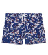 THEO  Short de bain imprimé motif fleur japonaise indigo