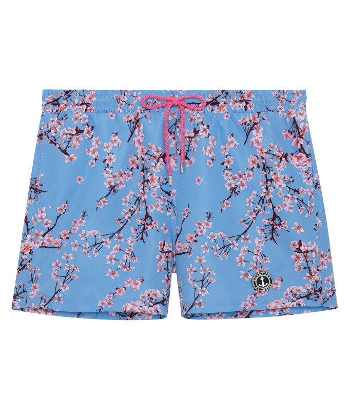 THEO ocean Japanese flower print swim shorts