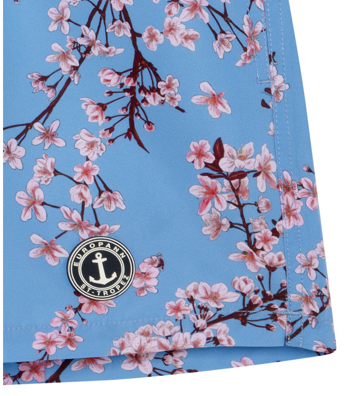 THEO ocean Japanese flower print swim shorts