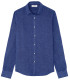 JONAS - Plain linen shirt indigo