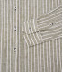 TENNIS -Linen striped shirt khaki