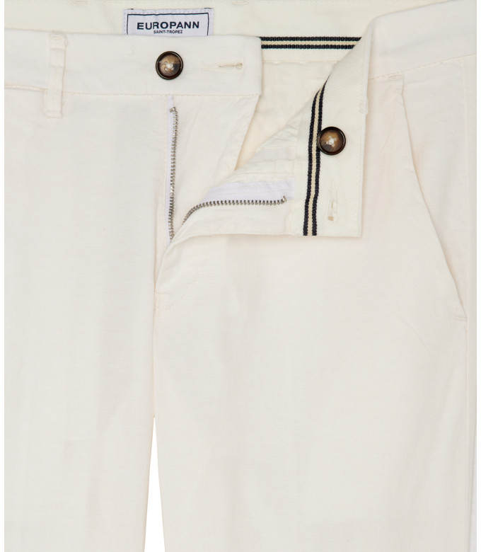 GORDON - Pantalon en lin Blanc