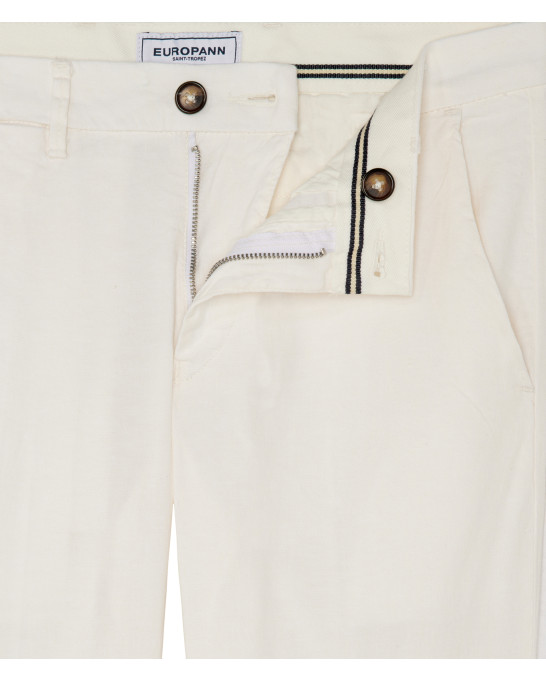 GORDON - White linen chino pant