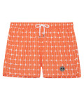 BRAN - Orange Vintage 80s Printed Swim Shorts