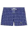BRAN - Short de bain imprimé vintage année 80 Indigo