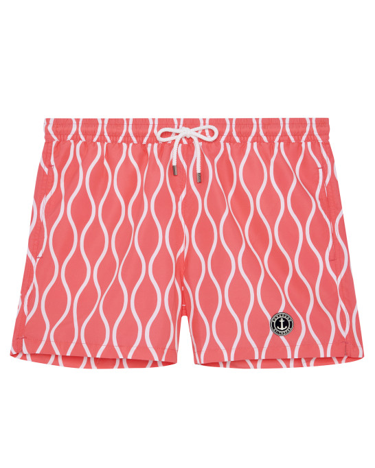 JAROD - Wavy fuchsia printed swim shorts