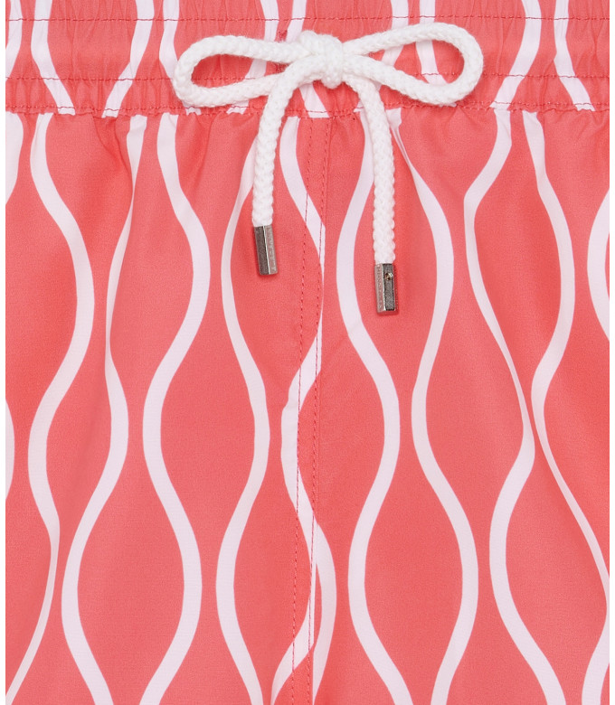 JAROD - Wavy fuchsia printed swim shorts