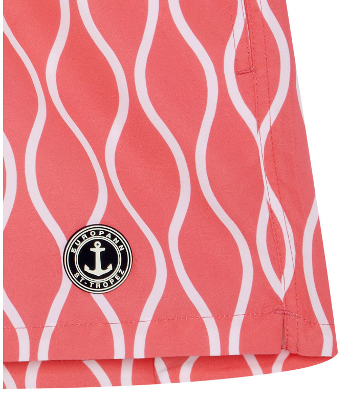 JAROD - Short de bain imprimé wavy fushia