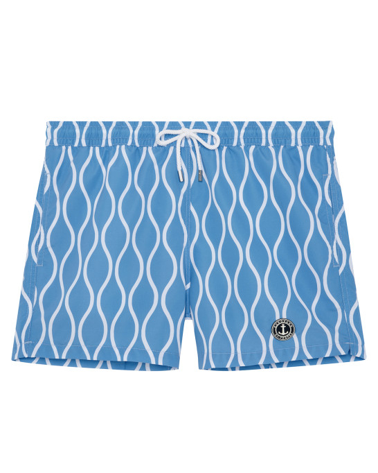 JAROD - Wavy ocean printed swim shorts