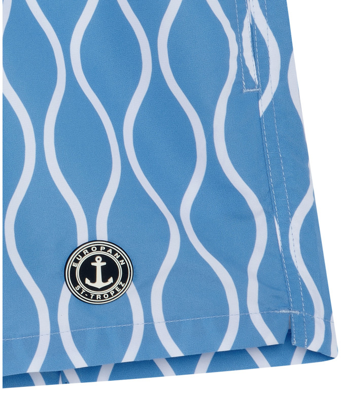 JAROD - Wavy ocean printed swim shorts