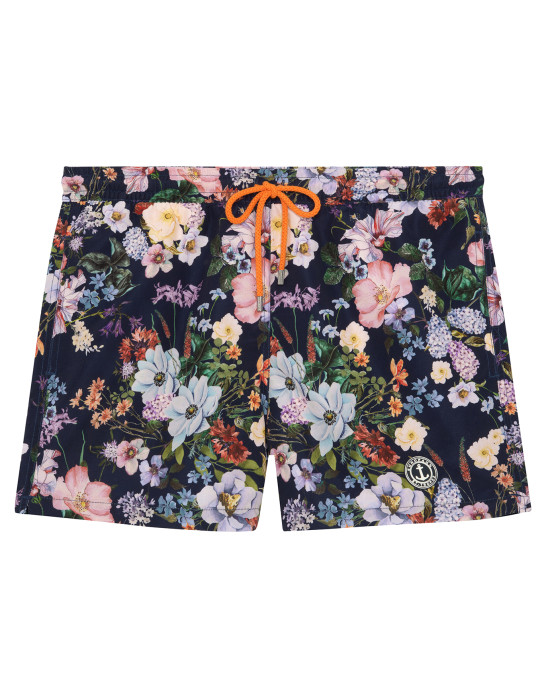 FLY - Navy summer floral print swim shorts