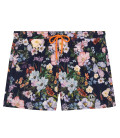 FLY - Navy summer floral print swim shorts