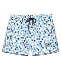 DREW - Short length navy polka dot printed swim shorts