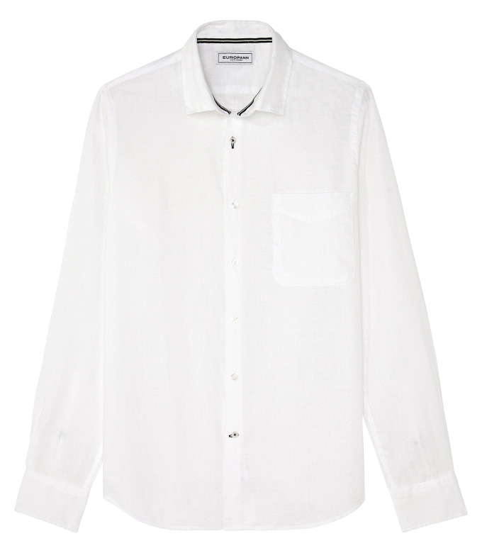 DIVA - Casual linen shirt, white