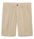 COLORADO - Casual beige linen bermuda