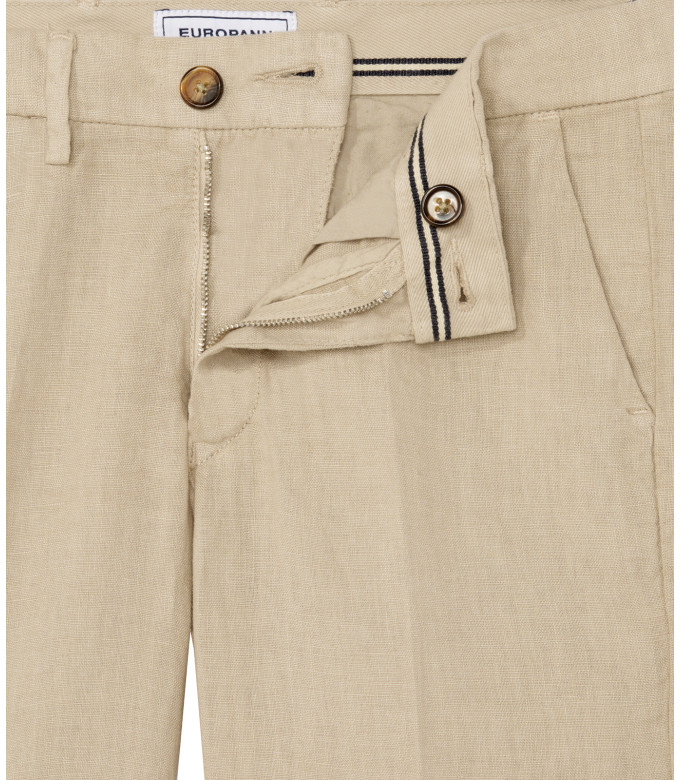 COLORADO - Casual linen bermudas, beige