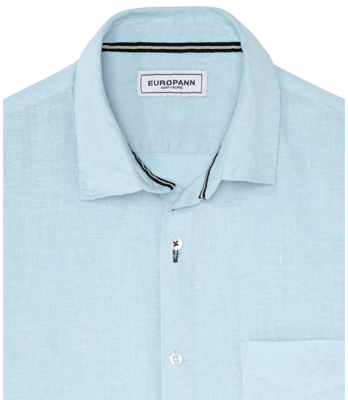 DIVA - Linen casual shirt, light blue