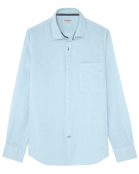 DIVA - Linen casual shirt, light blue