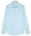 DIVA - Plain linen shirt light blue