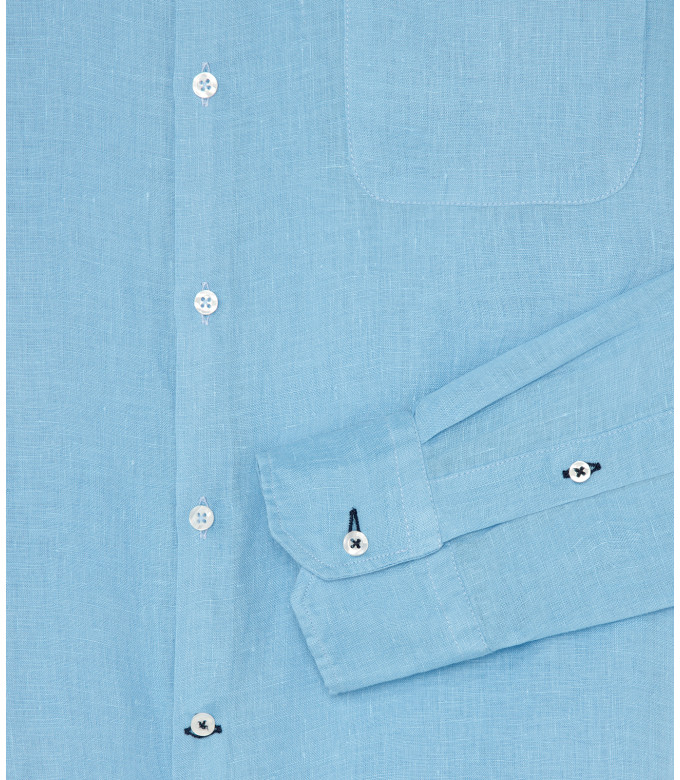 DIVA - Casual linen shirt, ocean