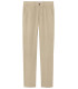 DYLAN - Beige blue casual linen trouser