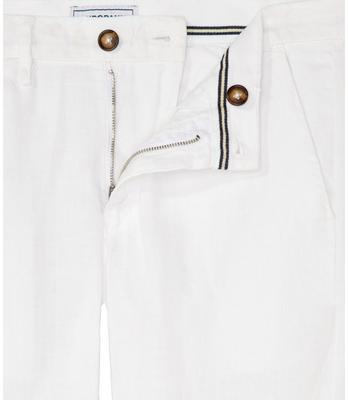 DYLAN - Casual linen pants, white