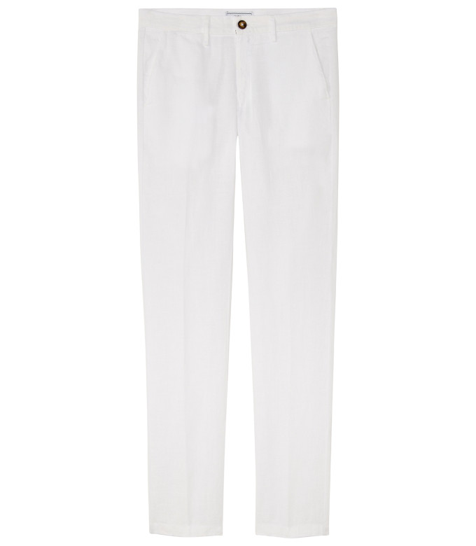 DYLAN - Casual linen pants, white