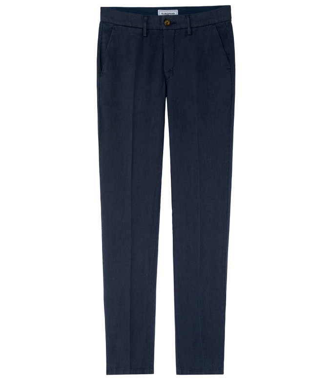 DYLAN - Casual linen pants, ink blue