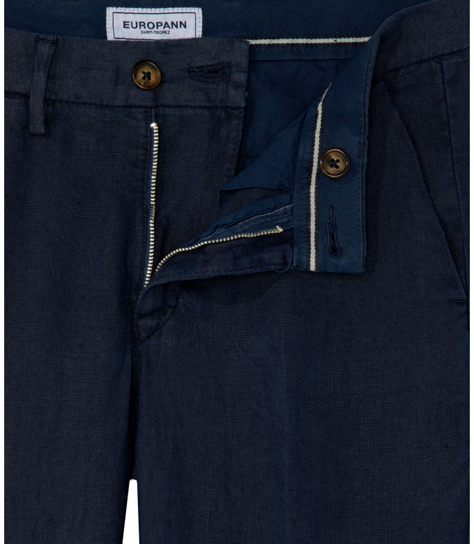 DYLAN - Pantalon en lin décontracté, encre