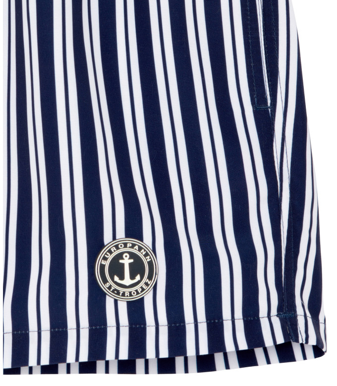 RYAN - Short de bain rayures marine