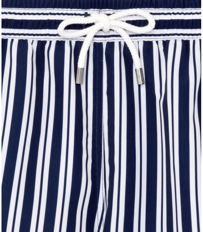 RYAN - Short de bain rayures marine