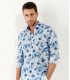 ADAM - White printed linen shirt