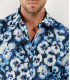 ADAM - Chemise lin imprimé marine