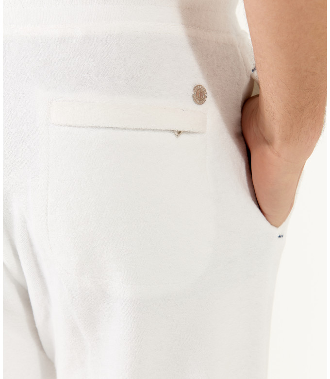 BART - White terrycloth joggers