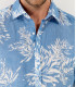 BLAKE - Chemise en lin imprimé fougere chambray