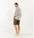 BLOOM - Cotton ecru flower printed shirt