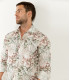 BLOOM - Cotton ecru flower printed shirt