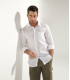 DIVA - Casual linen shirt, white