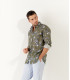 EAST -Flower print linen men's shirt