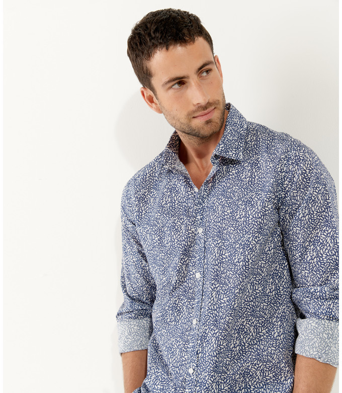 JAMY - Original indigo print linen shirt